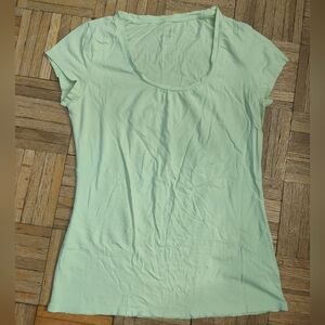 Merona Green Scoop Neck Short Sleeve Top